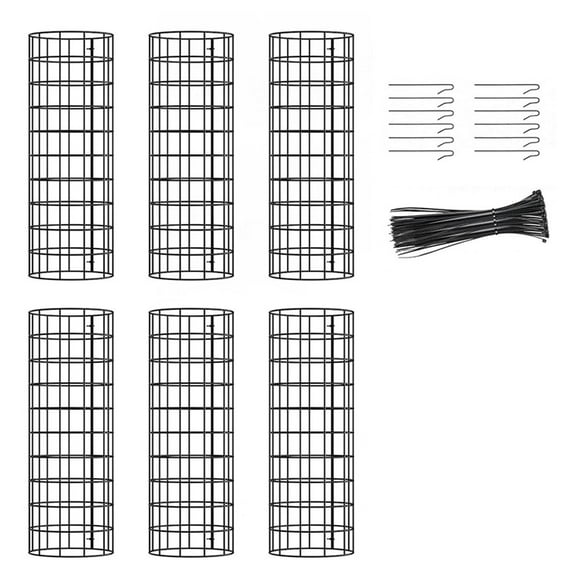 Almencla 6 Pieces Tree Trunk Protector from Deer Accessories Sturdy with Metal Stakes