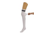 thumbnail image 5 of 3 Pairs Over The Knee Thigh High Socks Warm Stocking Women Boot Socks - White, 5 of 10