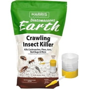Harris Diatomaceous Earth Crawling Insect Killer, 4lb with Powder Duster Included Inside The Bag