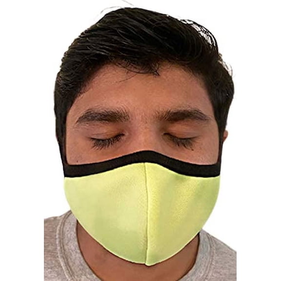 Made in USA Fashion Protective Face Masks Unisex Washable Mask Hand Made (Lime)