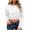 *White, variant on VBVC Women's Crew Neck Cropped Sweatshirt , Stretchy Long Sleeve Pullover For Women , Ladies' Drop Shoulder Top with Pockets, S-2XL