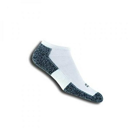 Thorlos  Mens Lite Running Thin Padded No Show - Low Cut Socks   LRCM,White,X-Large (Shoe Size
