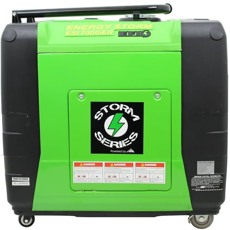 Energy Storm ESi7000iER-EFI features Remote Electric Start/Stop Electronic Fuel Injected Gasoline Powered Digital Inverter Generator -50 State and Canada Sales (Best Inverter Generator For The Price)