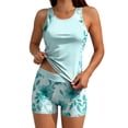 thumbnail image 3 of cocolona Two-Piece Tankini Swimsuits for Women Floral Print Sleeveless Modest Bathing Suit with Boyshorts Vacation Beach Swimwear, 3 of 6