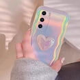 thumbnail image 4 of Funda para iPhone 14 Pro con decoración de corazón rosa láser, Sunny Multi, 4 of 5