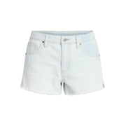 No Boundaries Women's Mid-Rise Denim Shorts, 3 in Inseam, Sizes 00-20