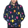 thumbnail image 5 of Bingfone Colored Balloons Men'S Drawstring Hoodie Long Sleeve Pocket Sweatshirts-Medium, 5 of 9