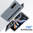 thumbnail image 3 of Dteck Case for Samsung Galaxy Z Fold 3 with Slim S Pen,Luxury PC Case Built-in Front Screen Protector Full Body Protective Cover for Galaxy Z Fold 3 5G,Gray, 3 of 8