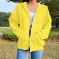 thumbnail image 2 of Mlzmgr Hoodies for Women Fleece Full Zipper up Drawstirng Loose Fitted Sweatshirts with Pockets Casual Sports Jackets, 2 of 7