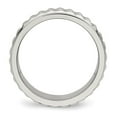 thumbnail image 2 of Auriga Fine Jewelry Stainless Steel Polished 8 mm Studded Band for Women Size 9.5, 2 of 5