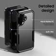 thumbnail image 6 of for iPhone 16 Case, [Shockproof] Military Grade Proof Protection [Dropproof] Rugged Protective Heavy Duty Phone Case Cover for iPhone 16 (Black), 6 of 14