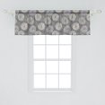 thumbnail image 2 of Ambesonne Floral Window Valance, Abstract Dahlia Flowers, 54" X 18", Grey Dimgrey and Coconut, 2 of 3