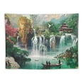 thumbnail image 5 of Creowell Nature Tapestry Wall Hanging,Mountain Forest Lake Waterfall Sunset Tree Landscape Birds Print Tapestry Wall Hanging Home Décor for Bedroom Living Room  Painting, 5 of 6
