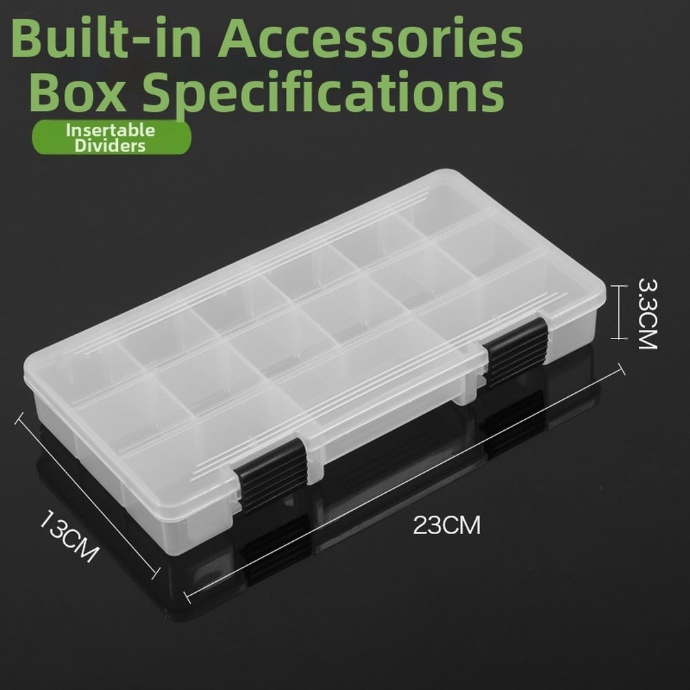Four Layer Fishing Tackle Box Portable Lure Storage Case with 4 Compartments