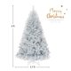 thumbnail image 5 of Árbol de Navidad GOFLAME, oropel plateado de 6 pies con 1036 puntas de rama, 5 of 9