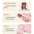 thumbnail image 3 of Heated Shawl Wraps for Women, Wearable Heated Throw Blanket, Electric Heated Wrap Poncho with Pockets,6 Heating Levels 4 Hours Auto-Off, Overheat Protection Machine Washable, 50”x64”, Pink, 3 of 6