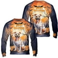 thumbnail image 3 of Mummy Pitbull Happy Halloween with Pumpkins Bats Spooky Fun All Over Print 3D Sweatshirt Unisex Merch Terrier Dog Lover - 00019, 3 of 6