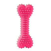 Pet Toys Dog Chew Toys Durable Rubber Toothbrush for Teeth Cleaning and Interactive Play - 3PCS Bone Shaped for Small and Medium Dogs