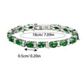 thumbnail image 2 of Green Tennis Bracelets For Women Multiple Colors Bracelets Birthstone Bracelets Silver Bracelets Charm Fine Jewelry Birthday Jewelry For Women As Christmas Gifts, 2 of 5