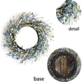 thumbnail image 2 of JEWLALO 18" Spring Artificial Forsythia Flower Wreath, All Year Around Wreath for Front Door, Wedding Window Home Wall Indoor Front Door Decor (Blue), 2 of 5