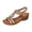 Rose Gold, variant on Bohemian Wedge Sandals for Women Colorful Rhinestone T-Strap Platform Shoes Anti- Elastic Ankle Strap Summer Daily Fashion Sandals
