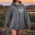 thumbnail image 2 of Godom Women's Casual Hoodies Long Sleeve Sweatshirts Cowl Neck Drawstring Hooded Pullover Top with Pockets, 2 of 5