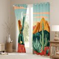 thumbnail image 3 of Manfei Western Cactus Child Curtains Pack of 2 (42x84 Each), Rustic Farmhouse Curtains Blackout, Cowgirl Cowboy Bedroom Curtains, Curtains Blackout Room Decor, 3 of 6