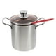 thumbnail image 1 of FELTECHELECTR 1 juego de freidora de acero inoxidable con cesta para freír, olla para freír, olla para cocinar en la cocina, 1 of 7