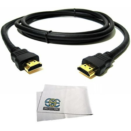 High Speed 6 Foot Regular to Regular Gold Plated 1080p HDMI Cable for Roku (Best Hdmi Cable For Roku 3)