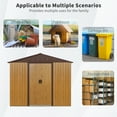 thumbnail image 6 of 8FT x 4FT Outdoor Metal Storage Shed with Sliding Door and Foundation for Backyard, Patio, 6 of 6