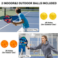 thumbnail image 2 of BEIVES Durable Fiberglass Pickleball Paddle 4-Paddle Set - Includes 4 Balls & Carry Bag for Indoor/Outdoor Play, Perfect for Family and All Skill Levels / Beginners to Advanced Players, 2 of 7