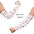 thumbnail image 4 of Manches de Flamant Rose avec Trou pour Pouce Protection Solaire UV Respirantes pour Cyclisme Course Baskrt Pêche, 4 of 7