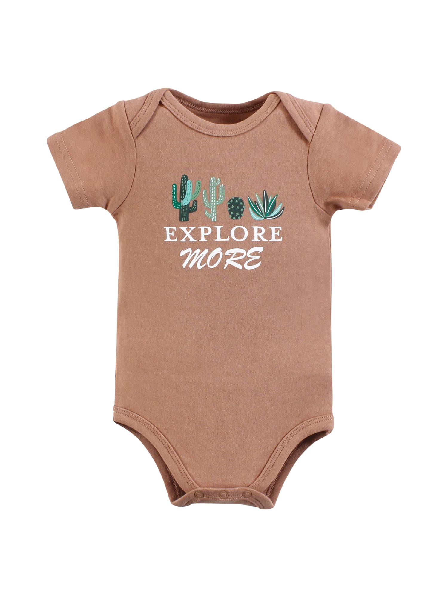 Hudson Baby Short Sleeve Bodysuits, 5-Pack, Newborn- 24 Months