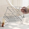thumbnail image 3 of Soporte de acero inoxidable para cepillos de dientes, soporte para pasta de dientes de baño con drenaje rápido, organizador de encimera para accesorios de baño, 3 of 8
