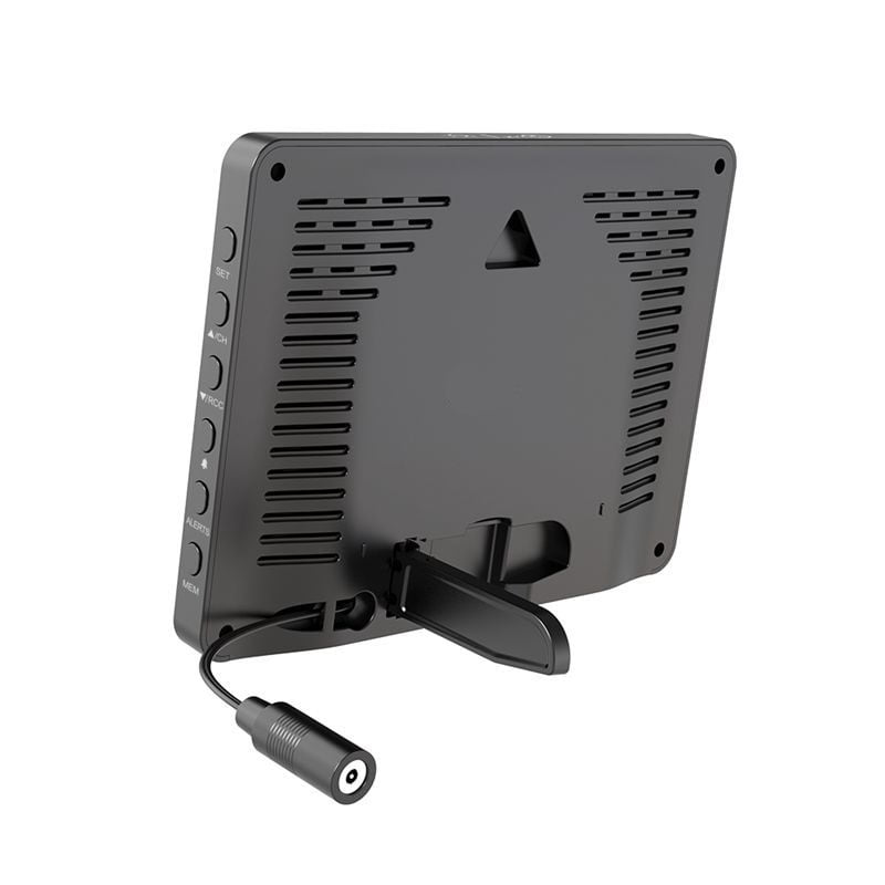 Wireless Color Weather Station with Custom Alerts, Atomic Self-Setting Clock - WHITE