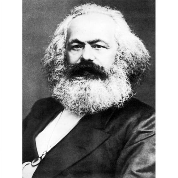Portrait Political Theorist Philosopher Karl Marx Vintage Photograph Wall Art Poster Print Picture