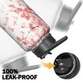 thumbnail image 5 of Double Wall Insulated Stainless Steel Sports Flowers Themed Water Bottle with Handle Lids 32oz, Wide Mouth, Leakproof, Keeps Cold 24Hrs Hot 12Hrs for Gym, 5 of 5