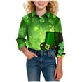 thumbnail image 6 of KyCheLot Boys St Patrick's Day Shirt Printed Button down Shirts Casual Long Sleeve Blouse 3-16 Years, 6 of 7