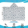 thumbnail image 2 of Blue Christmas Snowflake Pattern Hooded Bath Towel，60"x35" for Ages 3 To 12 Kids, Quick Dry Lightweight Soft Microfiber Hood Beach Towel Cover Up for Kids, 2 of 7