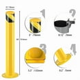 thumbnail image 2 of Safety Bollard Post, 36'' Height Steel Bollards 3'' Pipe Diameter Parking Post Barrier with Reflecitive Tape Steel Pipe Bollard Bolt Down Bollards for Crowd Control(6 PCS), 2 of 6