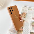 thumbnail image 4 of for Galaxy S23 Ultra Case 6.8 inch,Cute Bling Plated Gold Love Heart with Anti-Fall Camera Lens Cover Protection Soft Anti-Fingerprint Phone Case for Samsung Galaxy S23 Ultra 6.8" Brown, 4 of 7
