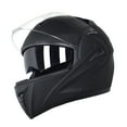 thumbnail image 5 of CHCYCLE Motorcycle Helmets Flip up for Adults Men Women Dual Visor DOT Approved Matte Black Size L, 5 of 9