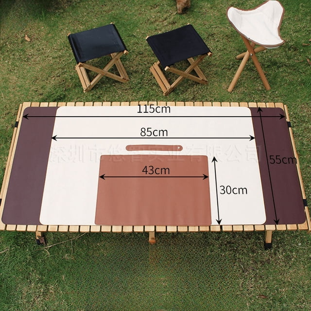 Mantel de cuero sintético para mesa de camping al aire libre, lavable, para pícnic, de gran tamaño