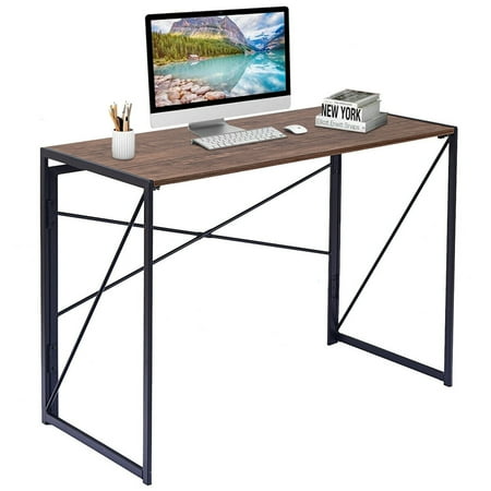 Writing Computer Desk X Shape Folding Study Laptop Table Home Office Light Wood Dark Brown Writing Computer Desk X Shape Folding Study Laptop Table Home Office Light Wood Dark Brown