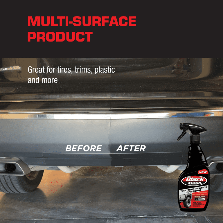 Black Magic Tire Trim Plastic Dressing, 16 oz, Medium Shine photo 6
