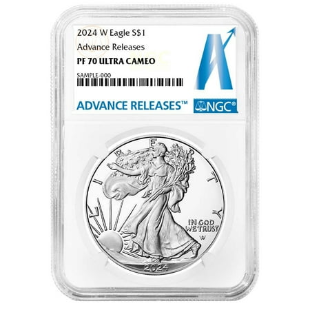 2024-W Proof $1 American Silver Eagle NGC PF70UC AR Advance Releases Label