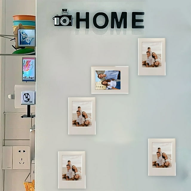 Birdeem Magnetic Photo Frame,No-Drill Adhesive Fridge Magnet Picture Frame for Mini Instant Photos,Easy Display for Home Decor and Office