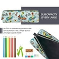 thumbnail image 5 of Cauagu Cartoon Car Racing Print Leather Pencil Pen Case - Stationery Bag Portable Stationery Bag Big Capacity Pencil Pouch Cosmetic Organizer Bag for Men & Women, 5 of 7