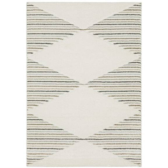 Oriental Weavers Cambria Area Rug - 4927C - 3'3" x 5' - in Beige/ Multi - Scandinavian Inspired, Stain Resistant, Family and Pet Friendly , Entrway, Bedroom Rug