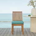 thumbnail image 2 of ARDEN Foam Outdoor Double Welted Dining Seat Cushion, 19 x 19, made with ProFoam, Rain-proof, Fade Resistant, Heathered Teal Woven Solid, 2 of 8